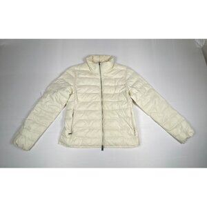 Polo Ralph Lauren Women's Large Cream White Full Zip Packable Puffer Jacket